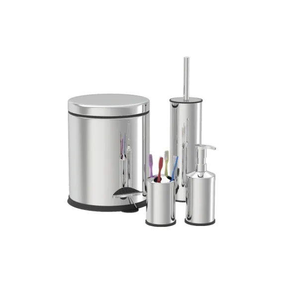 Baie - Set de baie, 4 in 1 din inox