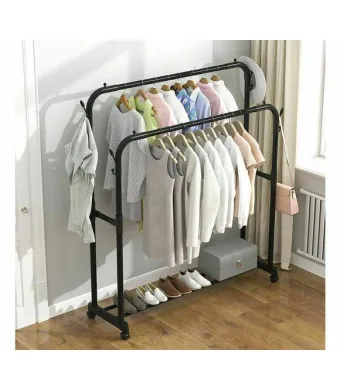 Suport Dublu pentru Haine, Umerașe și Încălțăminte, Capacitate 35 kg [1]