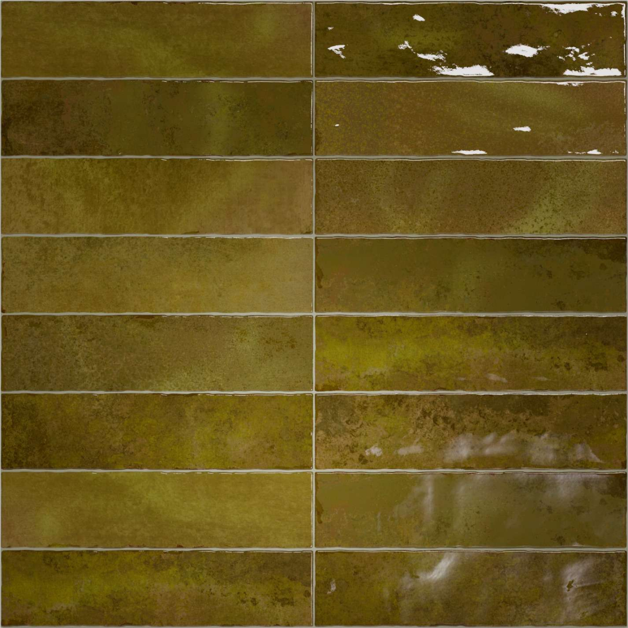 Faianță Nairobi Moss7,5x30 cm lucioasă – Ceramica Villar Albaro (CVA) Faianță verde lucioasă 7,5x30 cm pentru baie și bucătărie [2]