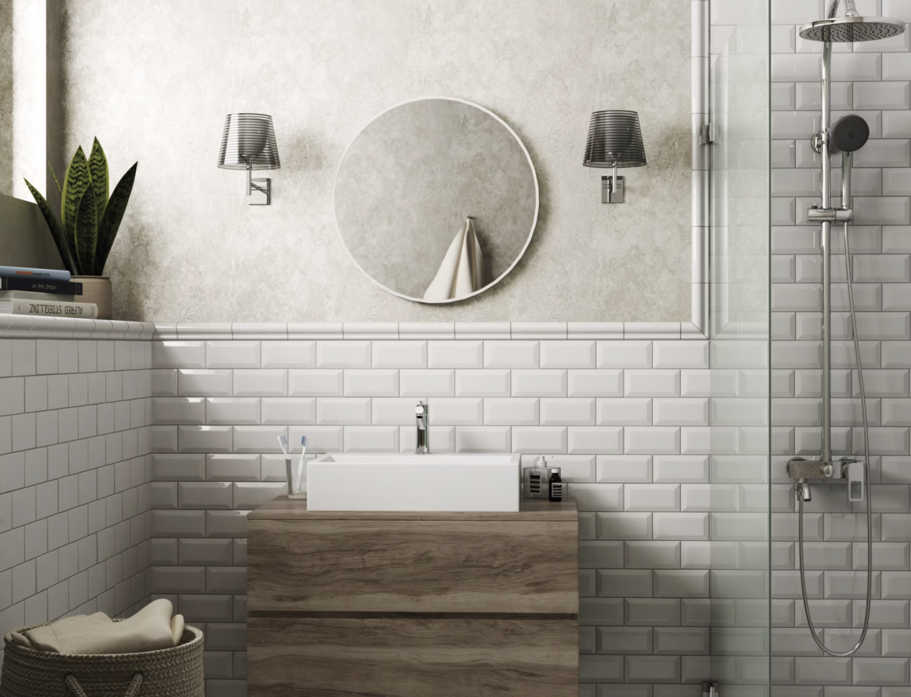 Faianta Metro white 7,5x15 cm,lucioasa 0,68mp/cutie,CVA [2]