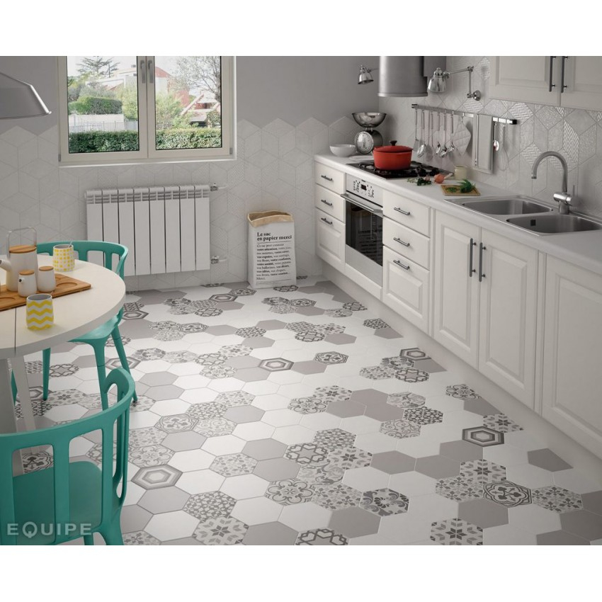 Gresie/faianta Hexatile blanco mate 17,5x20cm,Equipe [2]