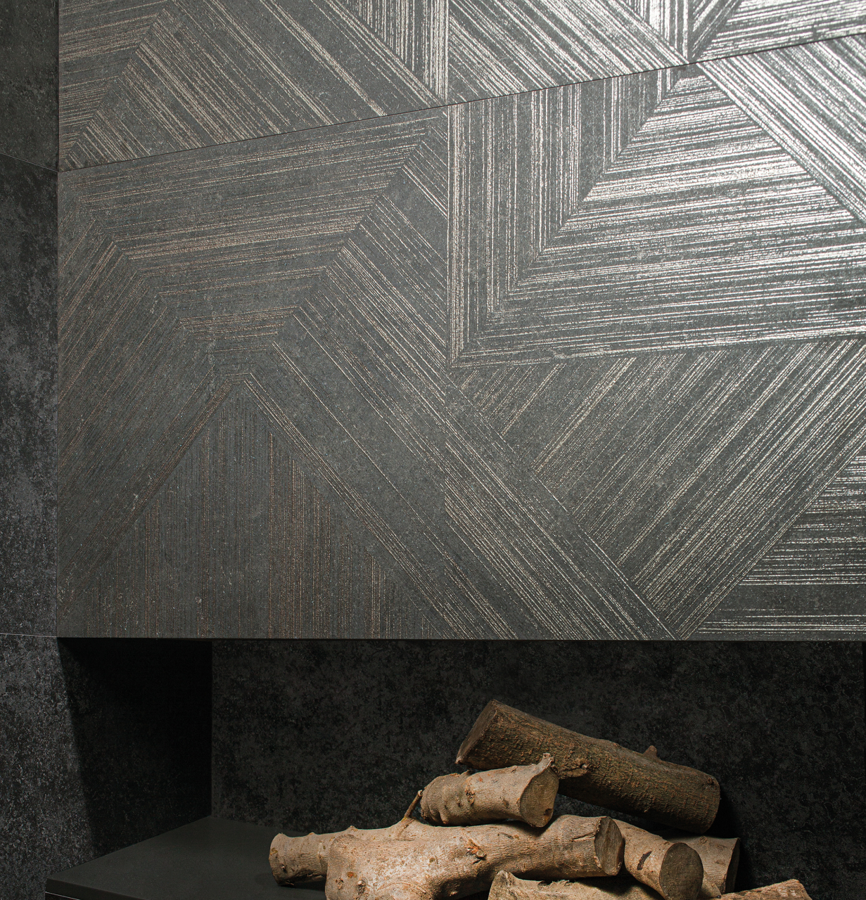 Gresie/faianta Millstone black decor 60x120cm,portelanata,rectificata [2]