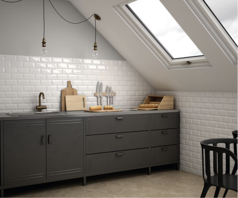 Faianta - Faianta Metro white biselado 7,5x15 cm,lucioasa 0,68mp/cutie,CVA