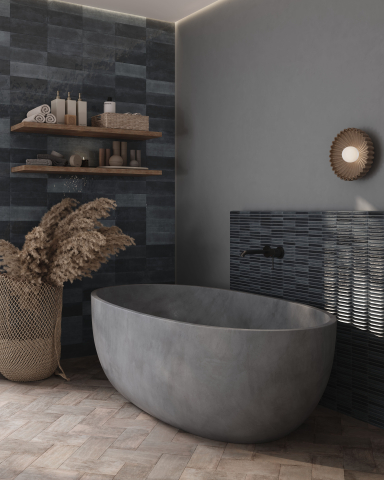 Faianta - Faianta Waves ocean 7,5x20 cm,lucioasa,1mp/cutie,CVA