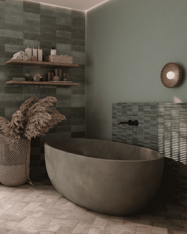 Faianta - Faianta Waves jungle tide 7,5x20 cm,lucioasa,1mp/cutie,CVA