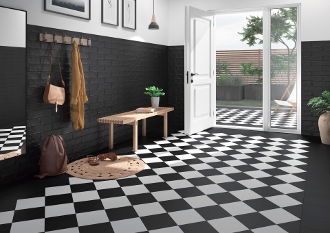 Gresie - Gresie/faianta Cement-m black 20x20cm,portelanata,rectificata