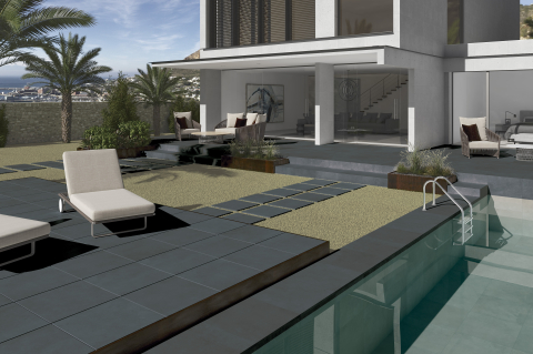 Gresie - Gresie/faianta Public anthracite 75x75cm,portelanata,rectificata