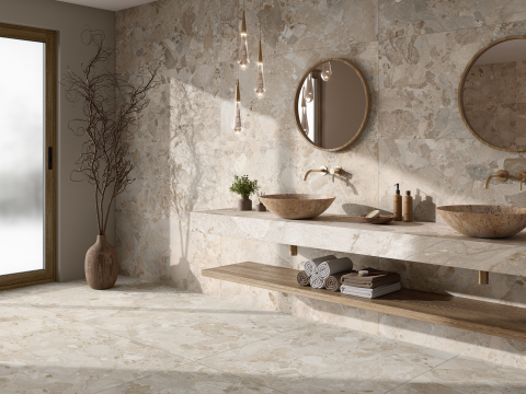 Gresie - Gresie/faianta Dozza stone cream 60x120cm,portelanata,rectificata