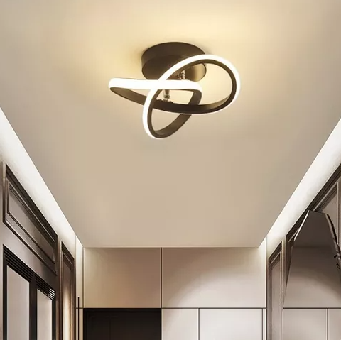 Aplica LED 24W Infinity Negru, LED inclus, 2 surse de iluminare, Lumina: Cald, Natural, Rece [2]