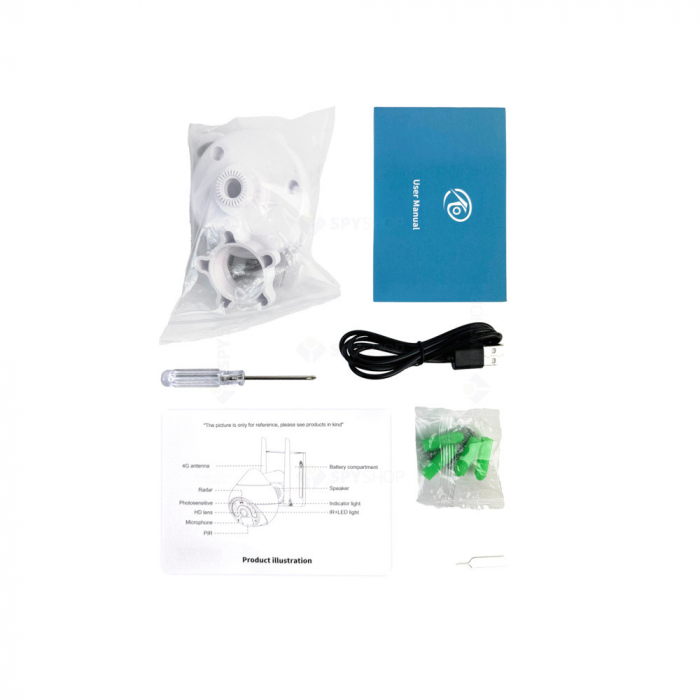 Camera supraveghere WiFi  3 MP, 3.6 mm, IR 15m, slot card, microfon si difuzor, acumulator, detectie miscare, PIR + panou solar [3]