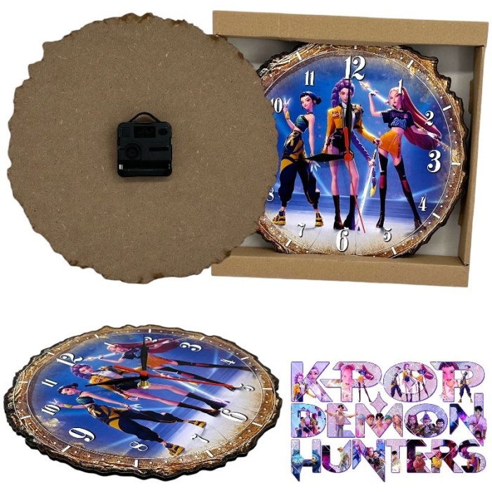 Ceas de Perete Premium  cu Print - HUNTRIX DEMON HUNTER (K-Pop Edition) [2]