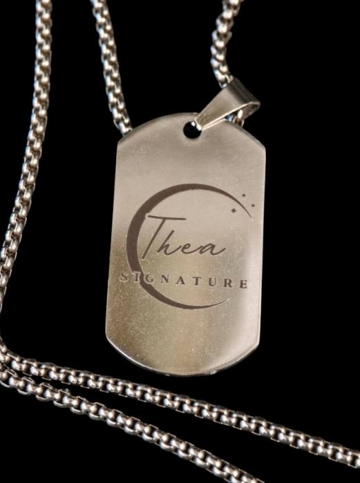 Colier Personalizat din Inox "Thea Signature" cu Fotogravură [2]