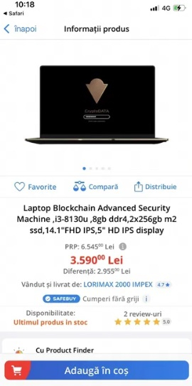 Laptop CryptoDATA BASM  - Securitate și Confidențialitate Excepțională [2]
