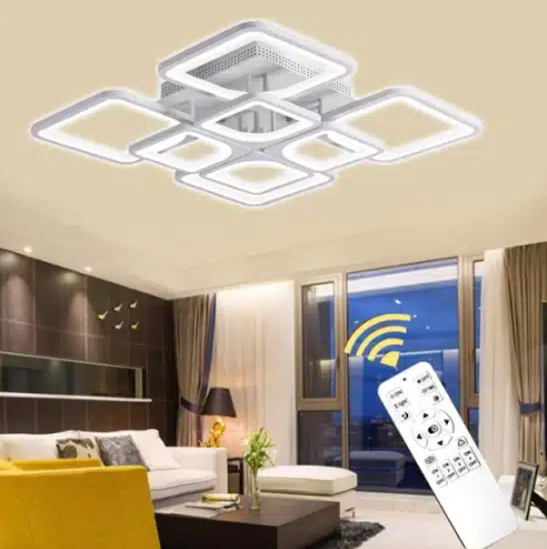 Lustra LED 176W Ceiling 8 Alb, LED inclus, 8 surse de iluminare, Telecomanda, Dimabil, Lumina: Cald, Natural, Rece [3]