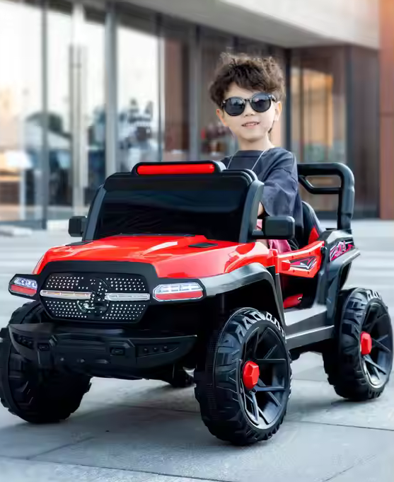 Masina electrica pentru copii intre 3-9 ani cu 4 roti,2 scaune, 380 W, 12 V, Music Player, 102 x 60 x 60 cm, telecomanda inclusa [1]