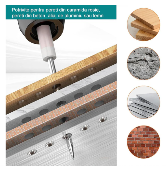 Rezerve Cuie pentru Pistol de Fixare în Beton, Zidărie și Metal, Calibru 7.2 mm, Set 50 Bucăți [3]