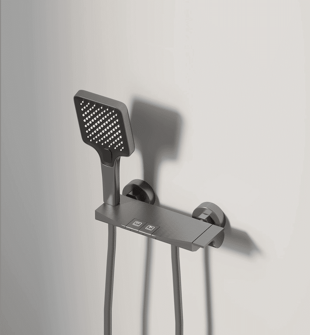 Sistem Duș 2 Funcții Rainfall Gunmetal – Termostat cu Afișaj, Valvă Ceramică, Design Modern pentru Baie – Duș Premium cu Economie de Apă [2]