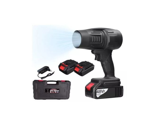 Suflantă Aer Portabilă 48V, Multifuncțională – Uscător Mașină, Curățare Grătar, Zăpadă, Praf Calculator, 2 Acumulatori [1]