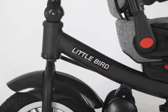 Tricicleta 4 in 1 rotativa cu pozitie de somn Little Bird , Gri [4]