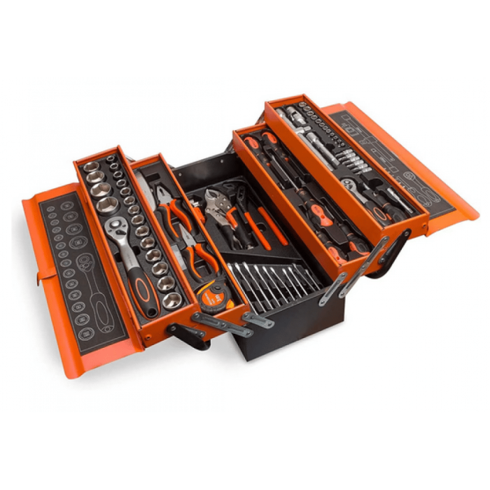 Trusa scule si unelte metalica compartimentata cu 4 sertare, 85 piese [1]