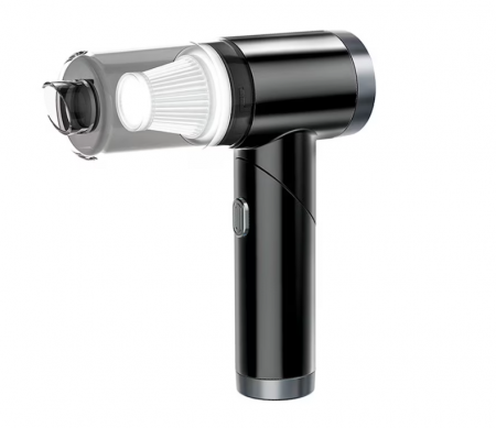 Accesorii auto - Aspirator auto portabil multifunctional, fara fir, 3 in 1, negru, USB reincarcabil, cu duze si filtru HEPA