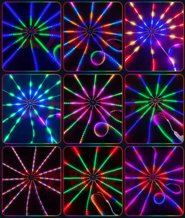 Bandă LED Artificii RGB, Control Bluetooth/Telefon/Telecomandă – USB, Sincronizare Audio, Iluminat Smart Home Multicolor [5]