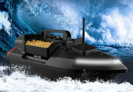 Distractie & Timp Liber - Barcă Momeală GPS de Pescuit cu 3 Cuve și Memorare Până la 40 Puncte GPS - Control la Distanță 500m