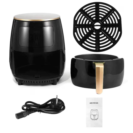 Friteuză fără Ulei cu Aer Cald 2400W, 6L, LCD Touch, 6 Programe, Accesorii Incluse [1]