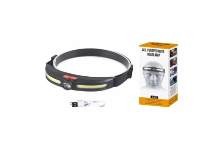 Lanternă frontală LED reîncărcabilă, 8000 lm, 4 moduri, rotire 90°, bandă reglabilă [1]