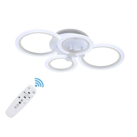 Lustra LED circular design alb cu telecomanda, dimabila, 80W [1]