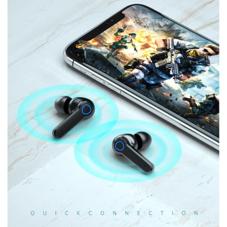 M19 TWS Căști Wireless - Bluetooth 5.1, Sunet Clar HD, Control Tactil, Carcasă Power Bank 2000mAh, Impermeabile [1]