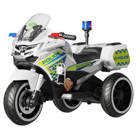 Motocicletă Electrică pentru Copii POLICE cu Efecte Sonore, Lumini și Music Player, 3-7 ani. maxim 39 kg [3]