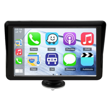 Accesorii auto - Navigatie auto portabila Sistem Multimedia Apple Carplay/Android 7094P, Ecran Tactil, 7 Inch 1080P Full HD, Bluetooth, Mirror Link/Card TF/USB/AUX, Negru