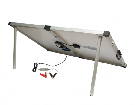 Panou solar 145W portabil fotovoltaic monocristalin tip valiza cu regulator tensiune 12/24V 20Ah 2 USB-uri [4]