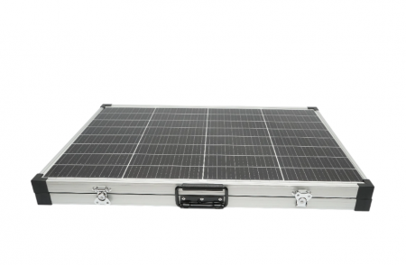 Panou solar 145W portabil fotovoltaic monocristalin tip valiza cu regulator tensiune 12/24V 20Ah 2 USB-uri [1]