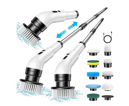 Perie Electrică Rotativă Multifuncțională 9-în-1 - Soluția Ta Completă de Curățenie [2]