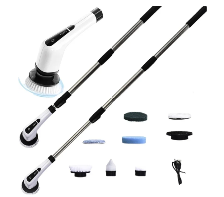 Perie Electrică Rotativă Multifuncțională 9-în-1 - Soluția Ta Completă de Curățenie [9]