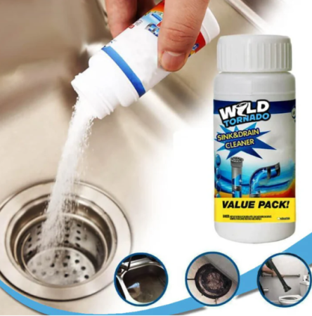 Pulbere Desfundat Scurgeri 100g – Soluție Instant pentru Chiuvete și Țevi, Sigură pentru Fosa Septică [1]