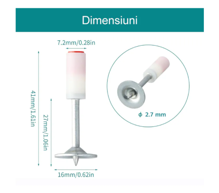 Rezerve Cuie pentru Pistol de Fixare în Beton, Zidărie și Metal, Calibru 7.2 mm, Set 50 Bucăți [1]