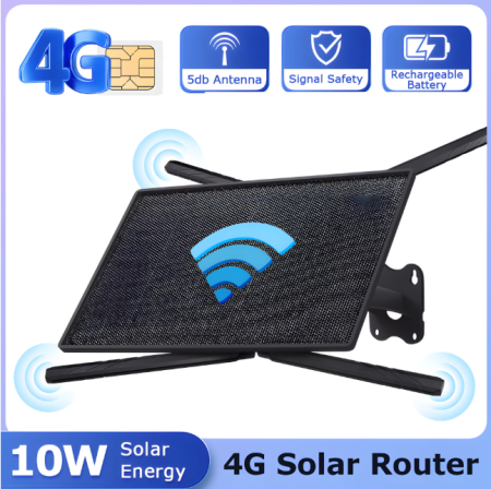 Router 4G de Exterior - Panou Solar si acumulator 12500 mAh + Cartela Sim YOXO Gratuita cu 1 Luna de Internet , Minute si Sms NELIMITAT [6]