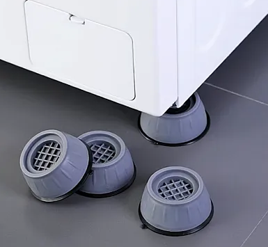 Casa & Gradina - Set 4 Picioruse GRI antisoc si antiderapante pentru masina de spalat