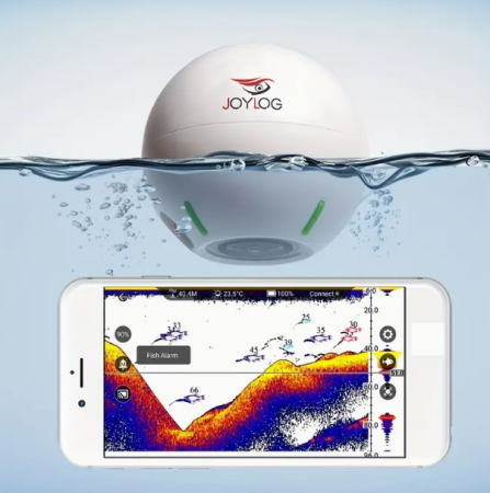 Distractie & Timp Liber - Sonar Inteligent Reîncărcabil pentru Pescuit, Senzor Wireless de Adâncime și Echografic pentru Barcă cu Momeală, Impermeabil IPX7