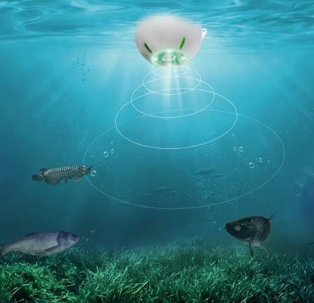 Sonar Inteligent Reîncărcabil pentru Pescuit, Senzor Wireless de Adâncime și Echografic pentru Barcă cu Momeală, Impermeabil IPX7 [2]