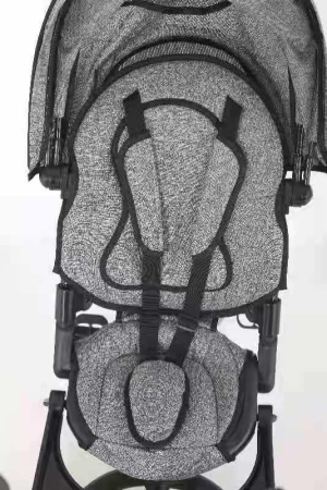 Tricicleta 4 in 1 rotativa cu pozitie de somn Little Bird , Gri [7]