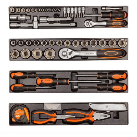 Trusa scule si unelte metalica compartimentata cu 4 sertare, 85 piese [1]