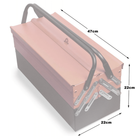 Trusa scule si unelte metalica compartimentata cu 4 sertare, 85 piese [2]