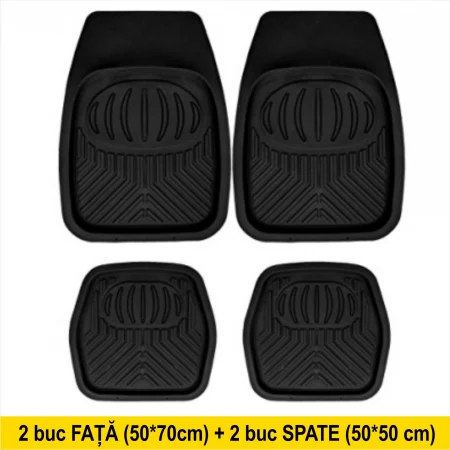 Set complet de 4 covoare auto tip tavita, cu margini inalte, impermeabile - marime universala [4]