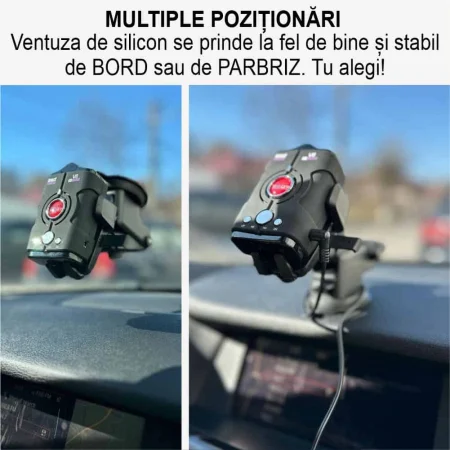 Suport cu ventuza pentru prindere de parbriz pentru telefon/detector/camera/gps etc [2]