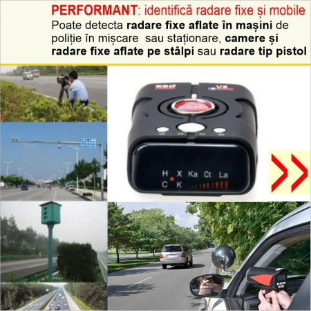 Detector Radar V8 360 Plus cu alerta sonora + luminoasa si arie de detectie la 360 grade [3]