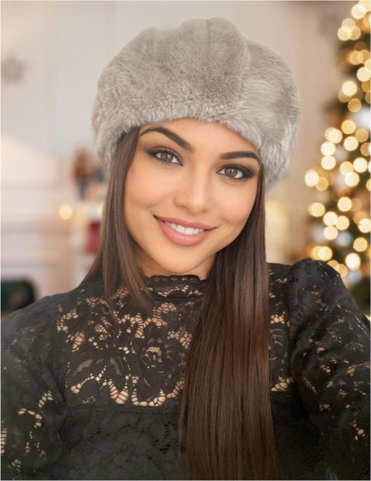 Caciula eleganta din blana JULIETTE (GRI) - marime universala, reglabila [3]